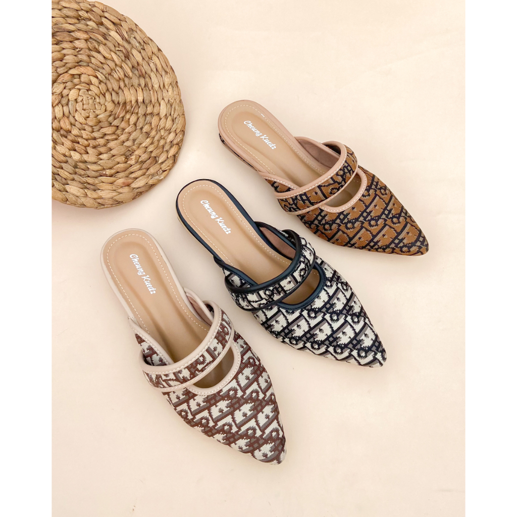 Sandal Mules Slop Strap Wanita ESTHER