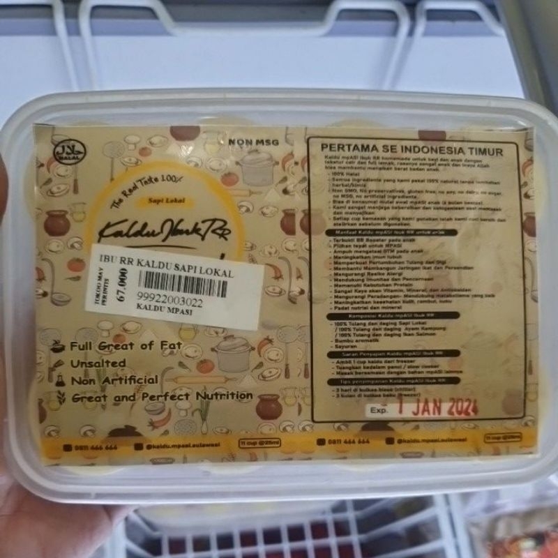 

Ibu RR kaldu mpasi sapi lokal