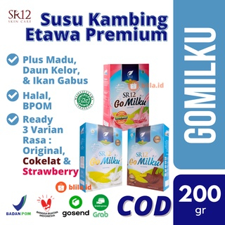 

[TANPA GULA] Susu Kambing Etawa Bubuk GOMILKU SR12 GO MILKU BPOM Plus Madu Daun Kelor Ikan Gabus