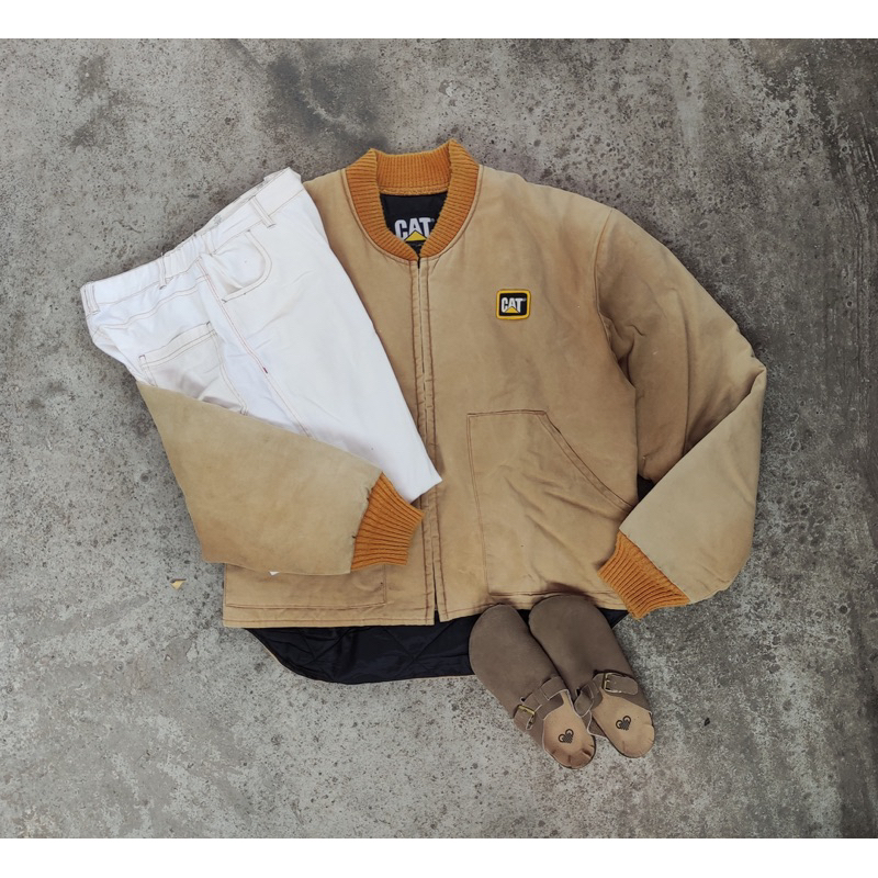 Vtg Caterpillar Bomber Jacket
