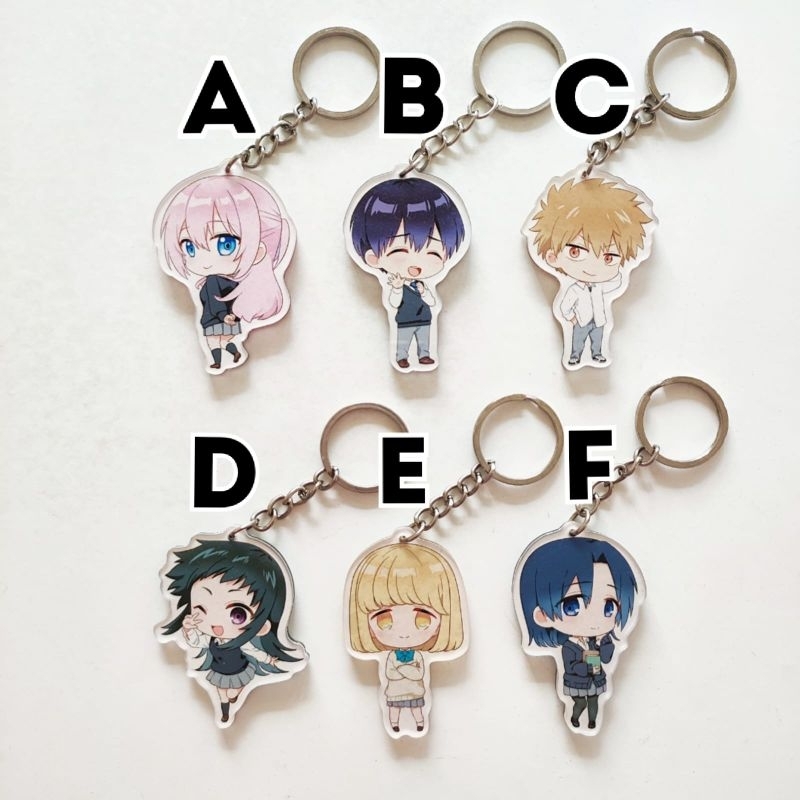 Keychain Anime Kawaii dake ja Nai Shikimori-san 2 Shikimori Miyako Kamiya Ai Gantungan Kunci Akrilik