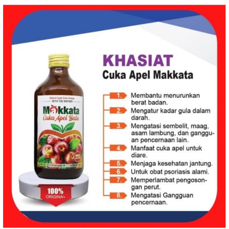 

cuka apel makkata 320 ml