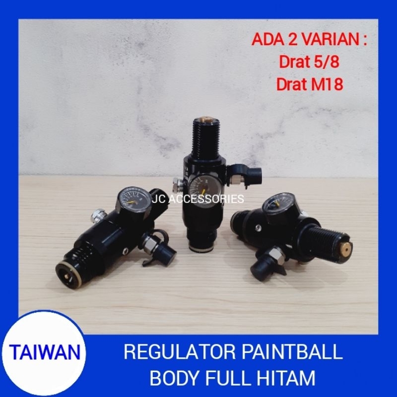 REGUL REGULATOR PAINTBALL TAIWAN ( BODY FULL HITAM ) PAINBAL PAINBOL UNTUK PCP
