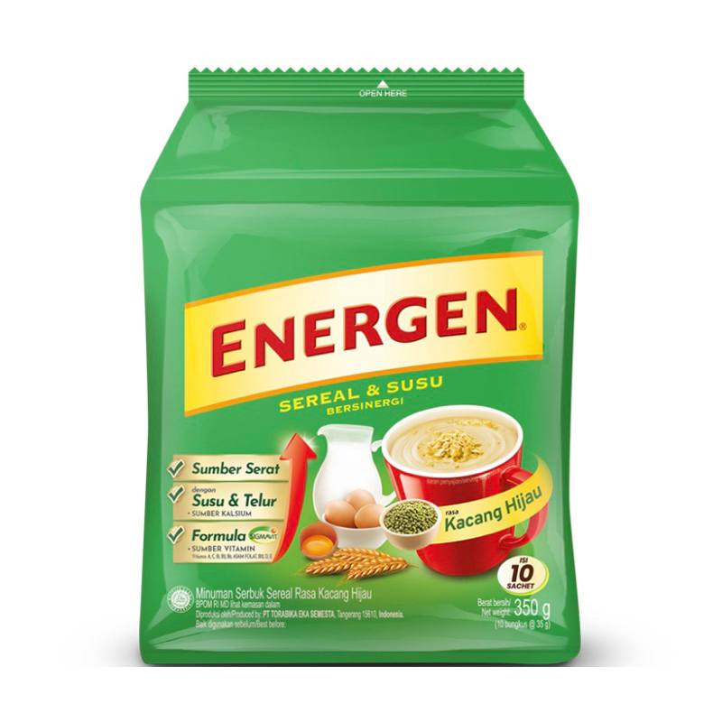 

Energen kacang hijau Sereal dan susu 10 sachet