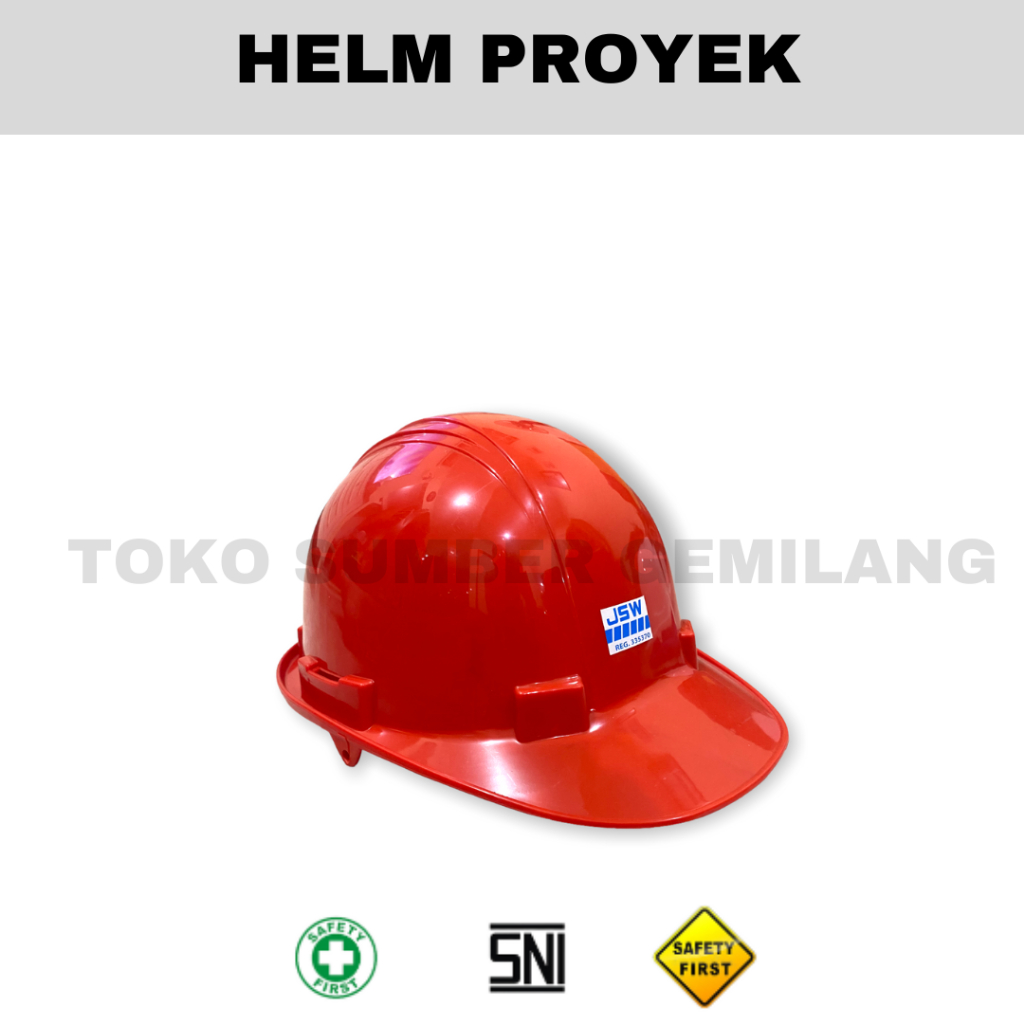 Helm Proyek / Helm Proyek Merah / Helm Bangunan / Helm Proyek SNI / Safety Helmet / Helm Proyek Fast