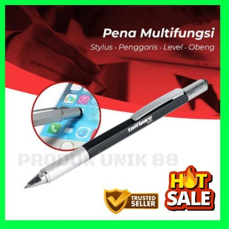 

Pena Multifungsi Plastik Stylus + Penggaris + Level + Obeng 9625