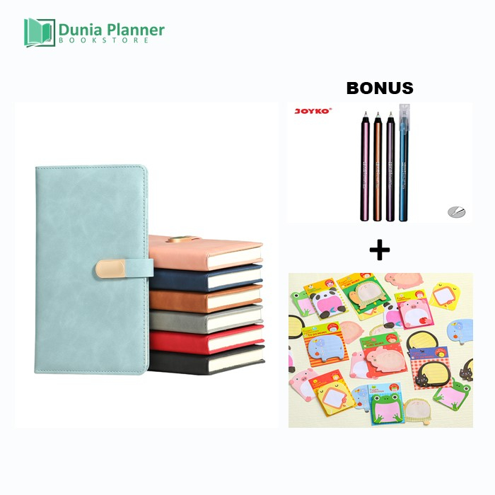 

Buku Catatan A5 Pelajar Mahasiswa Kantoran Bisnis Notebook Magnet Cover Kulit