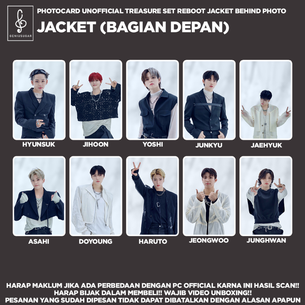 [SET TREASURE] REBOOT JACKET BEHIND PHOTOCARD UNOFFICIAL