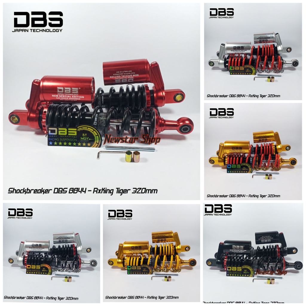 Shockbreaker Shock Skok Sok Belakang Tabung DBS 8844 GV Sport 320mm / 340mm RX King Supra X 125 Revo