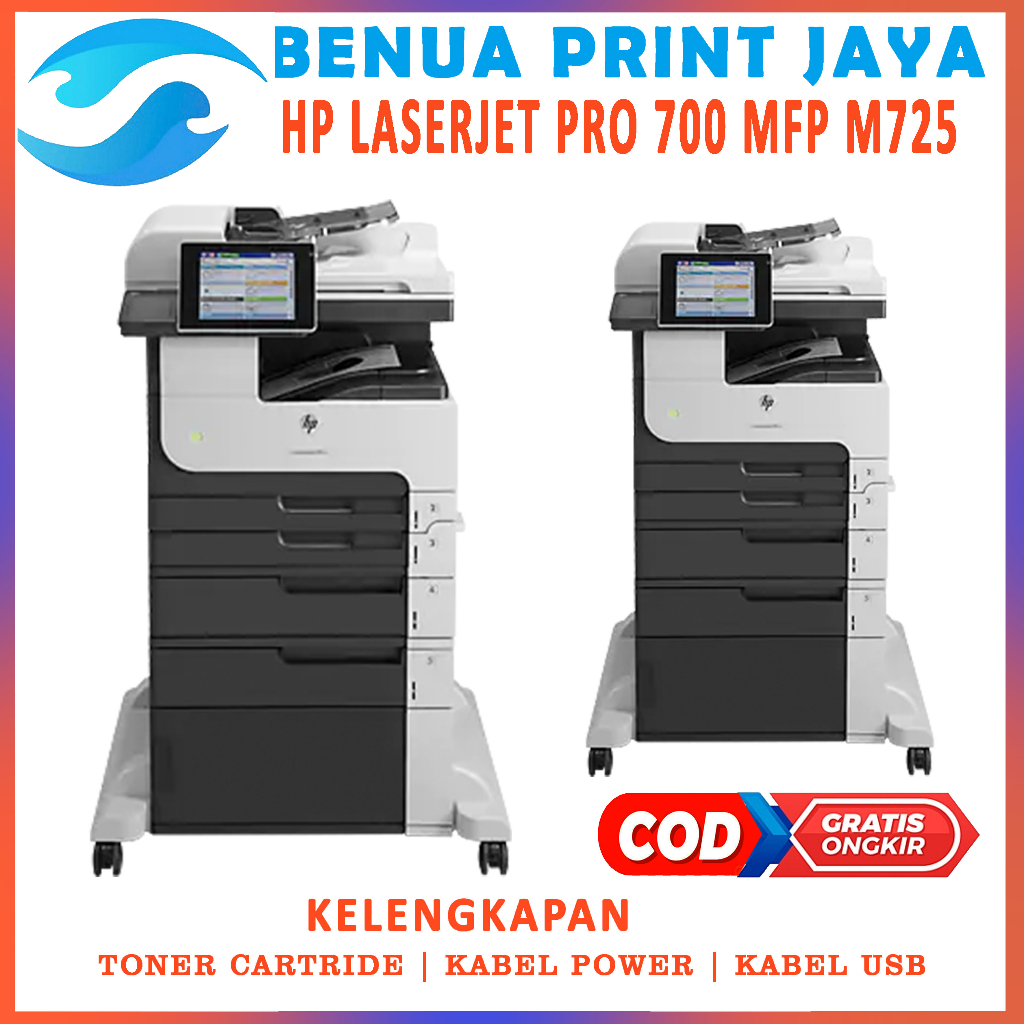 Hp LaserJet enterprise mfp m725 | Printer A3 siap pakai