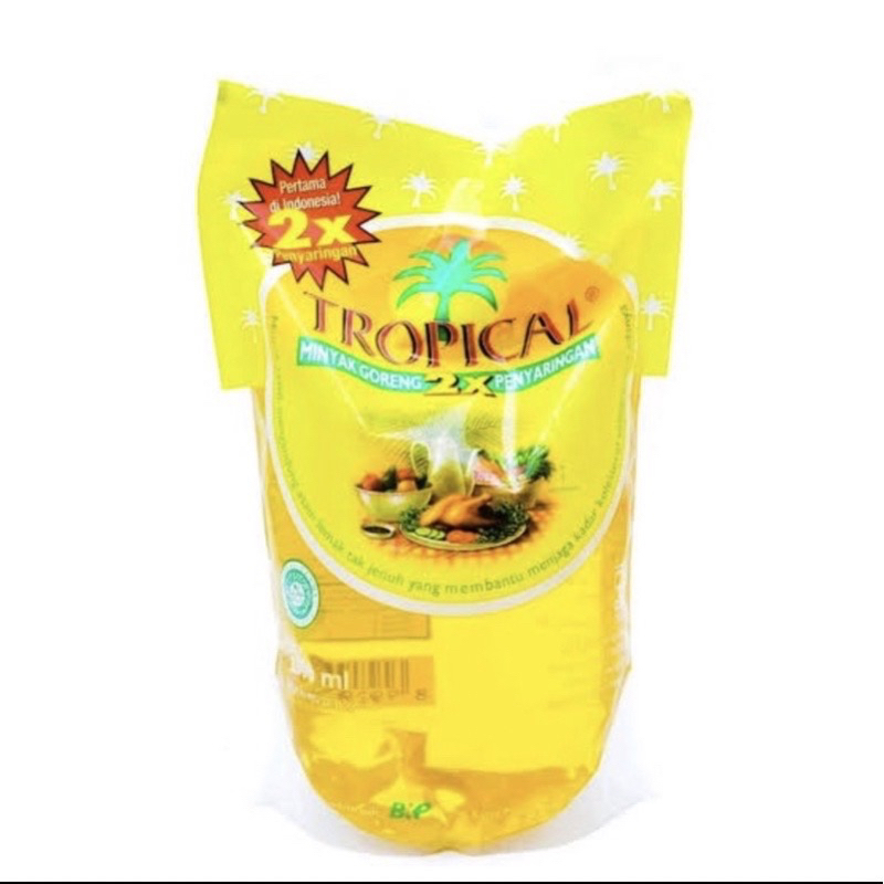 

Minyak Goreng Tropical Kemasan 2 Liter (kemasan pouch/botol)