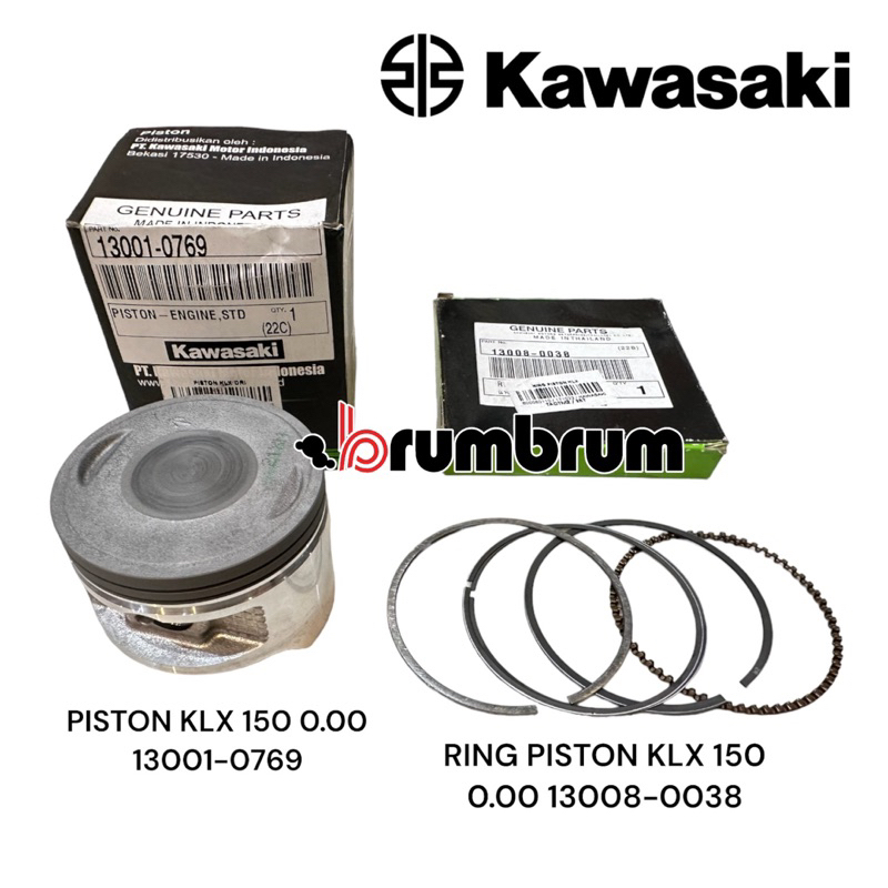PISTON KLX 150 ORIGINAL DAN RING PISTON KLX 150 ORIGINAL