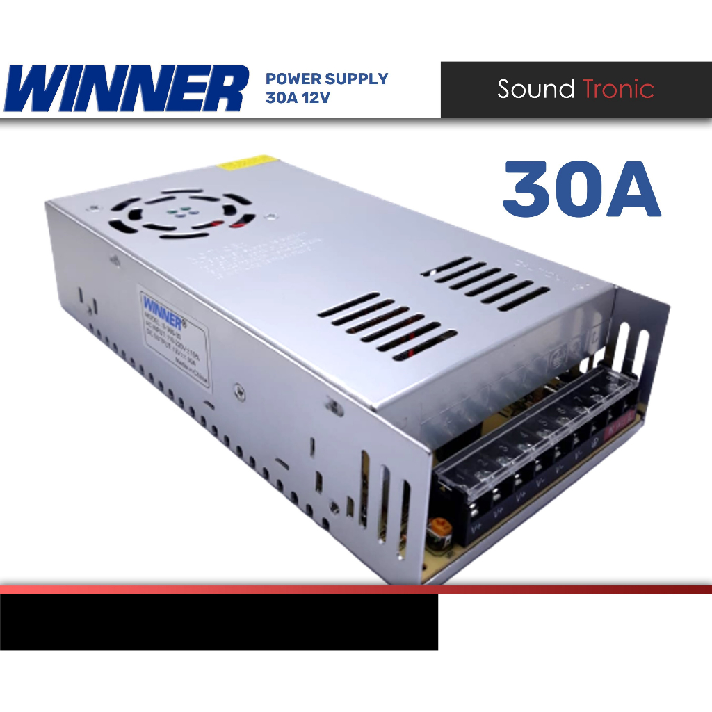 Trafo Power Supply WINNER FAN 12V 12 Volt 30A 30 Ampere