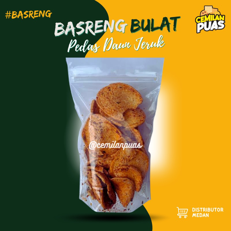 

[READY MEDAN] Basreng Bulat Koin Pedas Daun Jeruk 100gr Terlaris Renyah Tipis Gurih