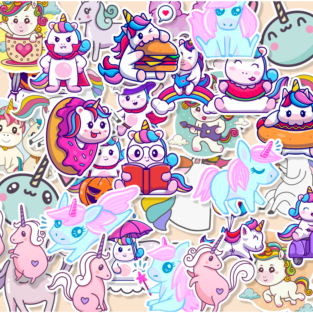 

(20 pcs) stiker Random/ cetak stiker murah UNICORN-cute/murah/watercolor stiker/random/stiker kartun/lucu