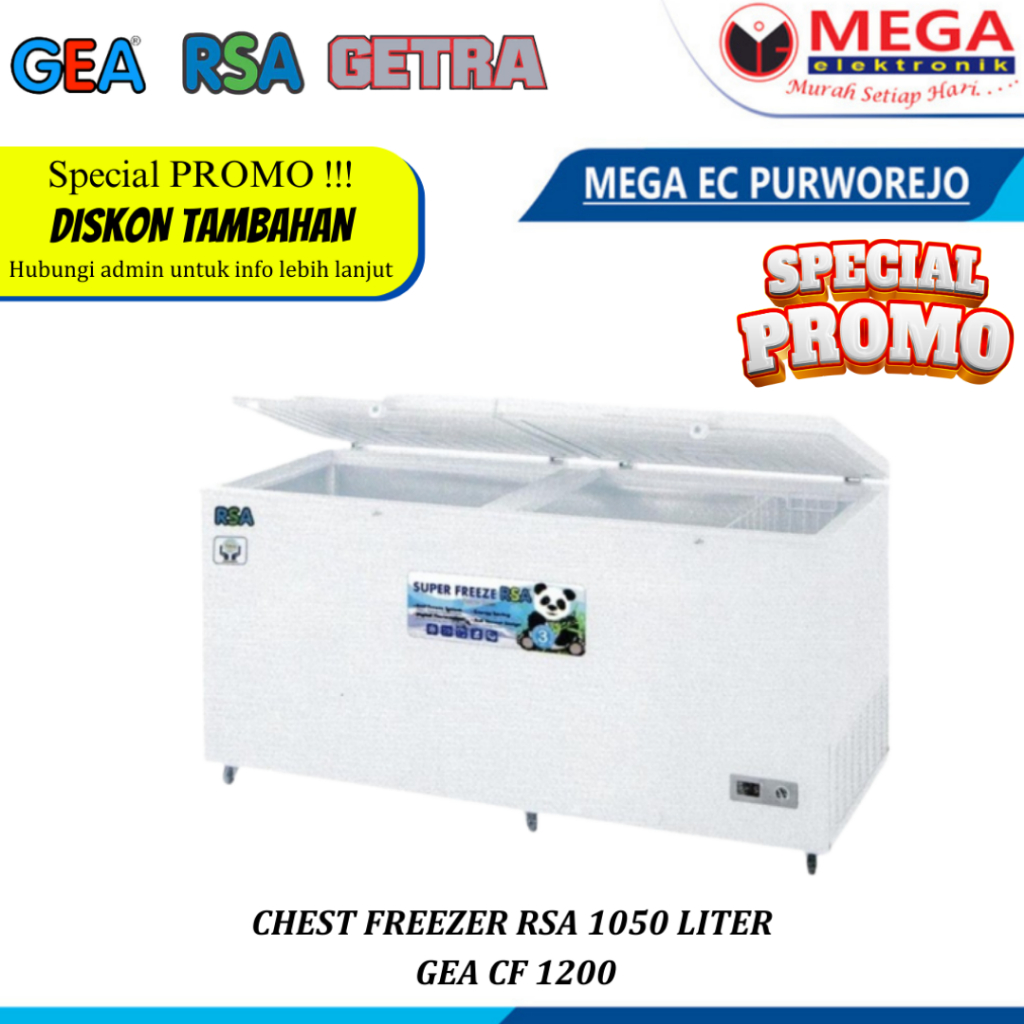 CHEST FREEZER RSA GEA CF 1200 / CF-1200 KOTAK PEMBEKU DAGING BESAR 1050 LITER