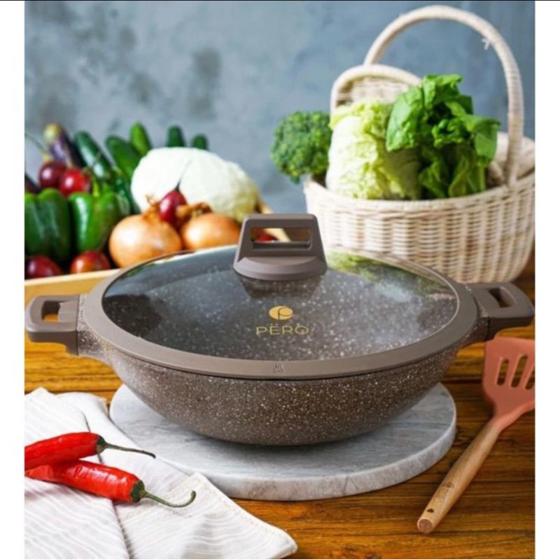 Panci Wajan Pero Wok Pan 2 Handle 32 cm