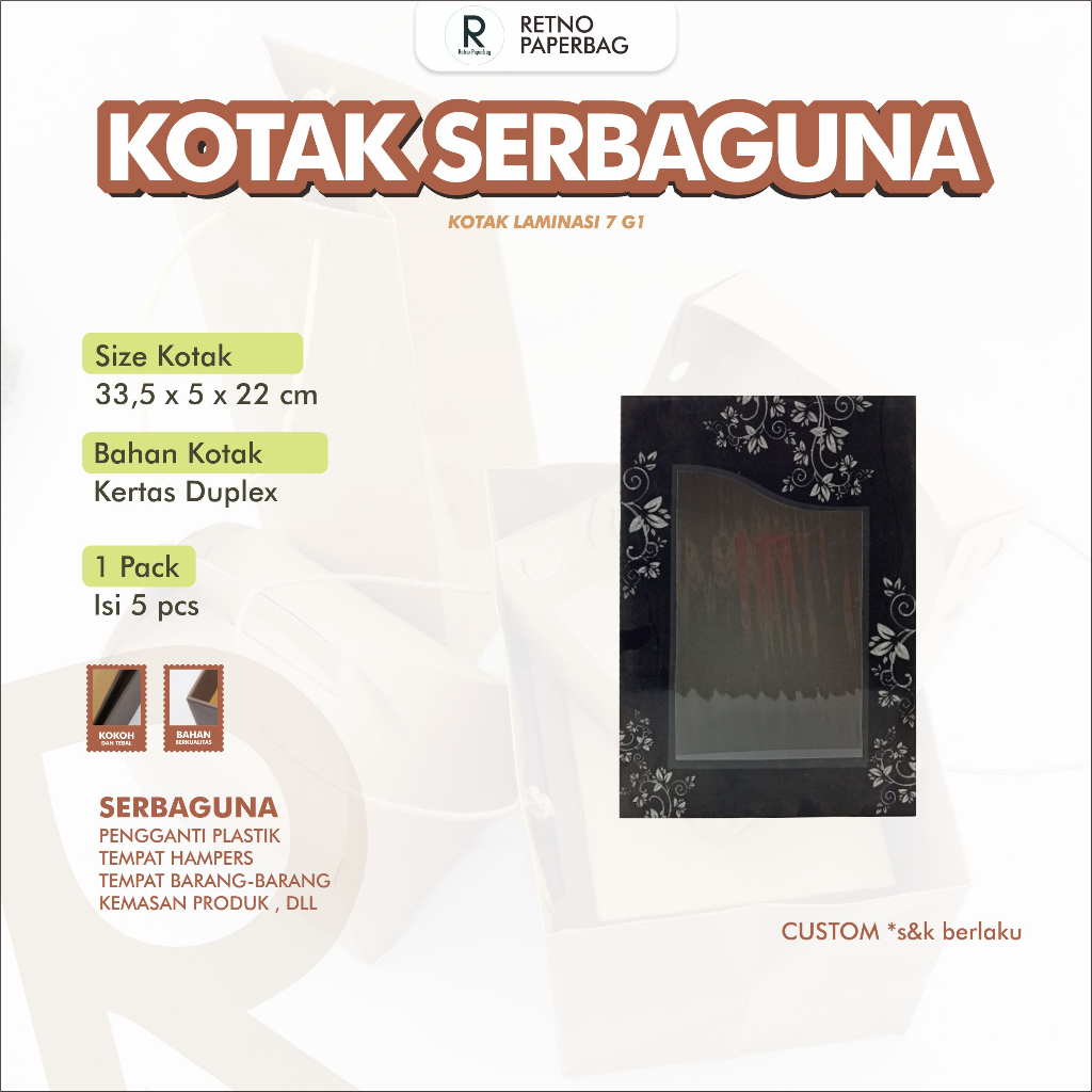 

Kotak Pakaian Motif Batik Serbaguna Laminasi 7 G1-Retno Paperbag