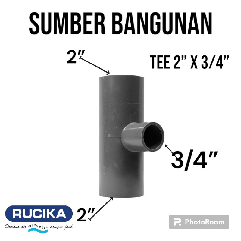 TEE AW 2” x 3/4” RUCIKA TEBAL / TEE 2” x 3/4” RUCIKA / TEE OPERAN 2” x 3/4” RUCIKA AW
