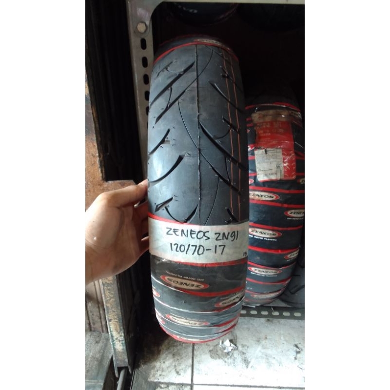 ban motor zeneos zn91 120/70-17 tubeless for vixion r25 ninja250 byson klx xabre mt15