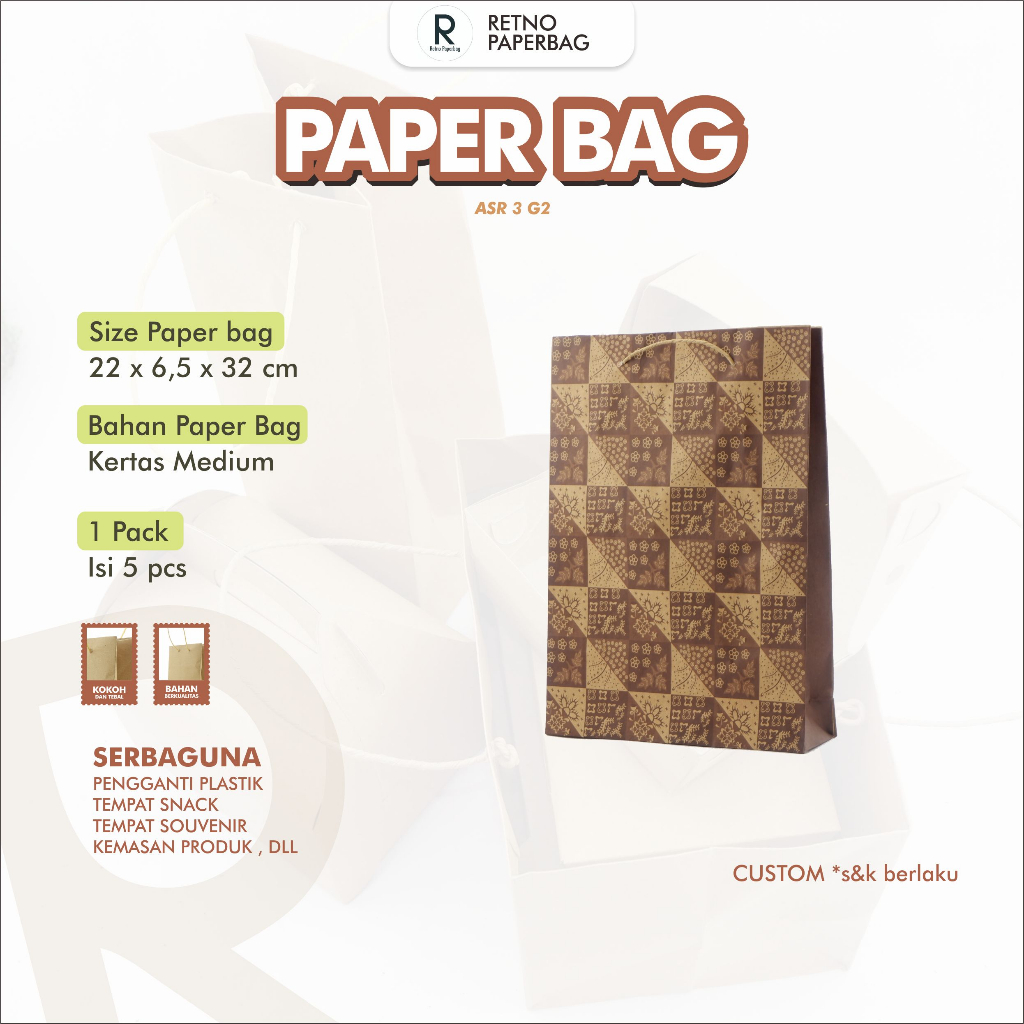 

Paper Bag Sedang Motif Serbaguna Tas Kertas Murah-Retno Paperbag