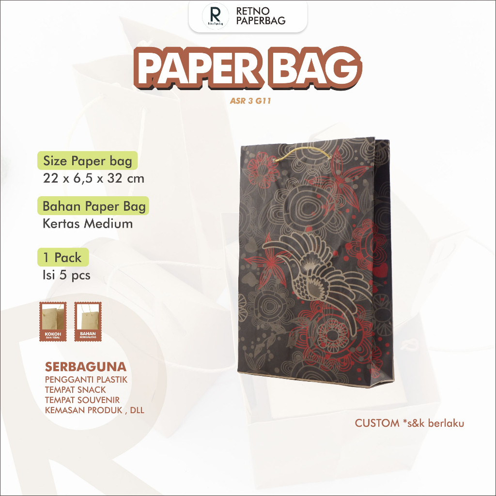

Paper Bag Gift Elegan Tas Hadiah Serbaguna Murah-Retno Paperbag