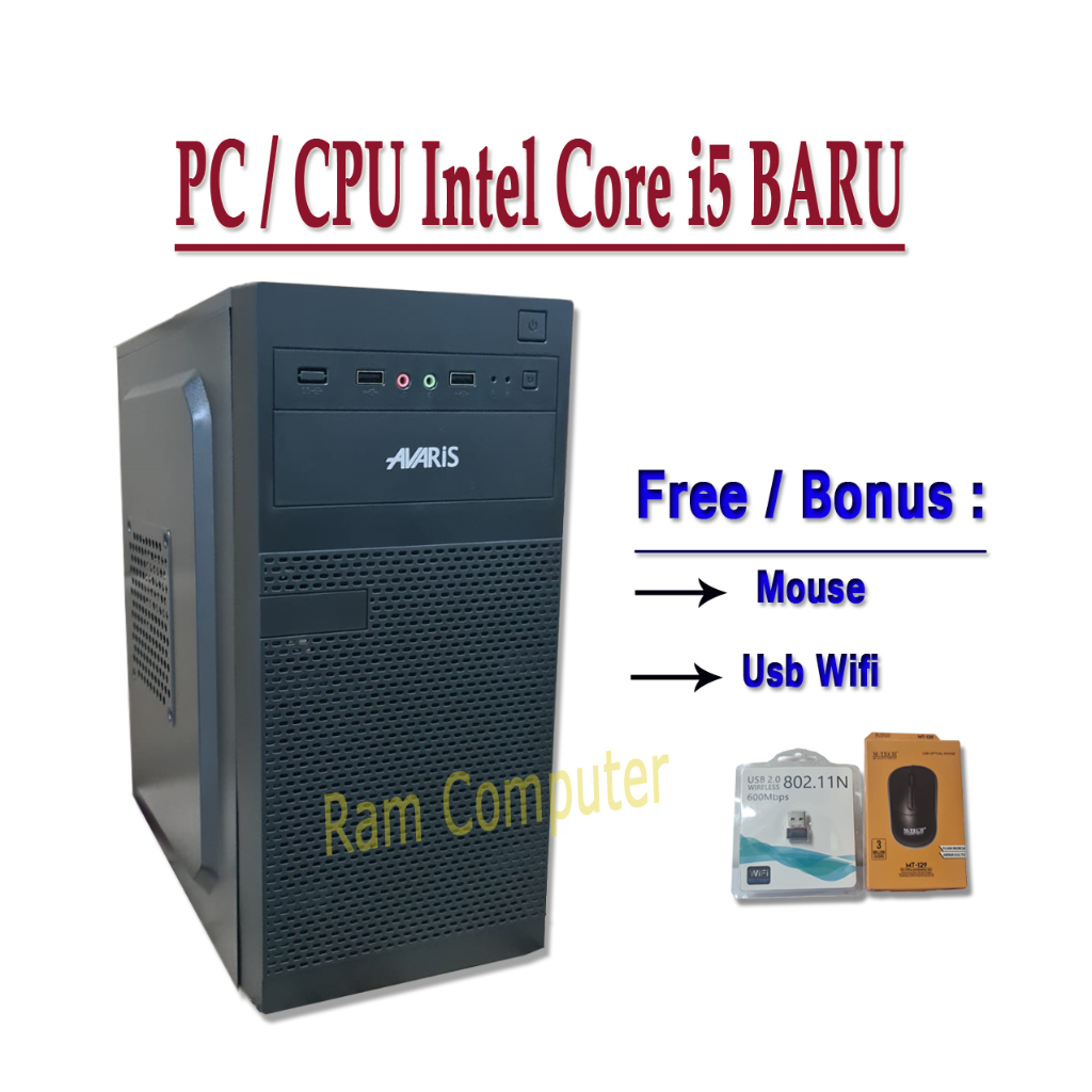 CPU/PC Rakitan Core i5 Baru dan Garansi 1 Tahun