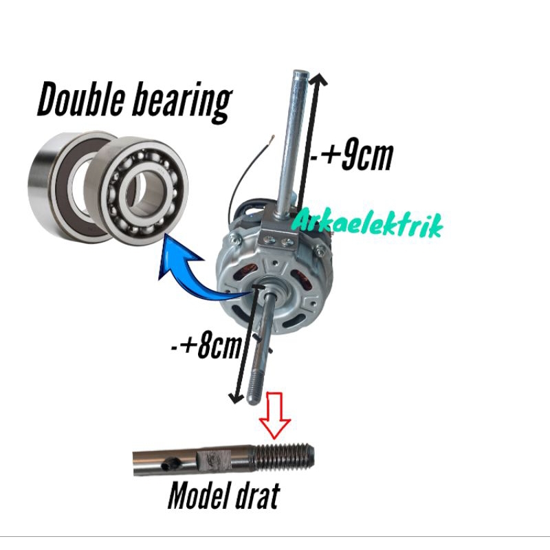Dinamo Kipas Angin Advance TDS 16-18 inch DOUBLE BEARING MODEL DRAT