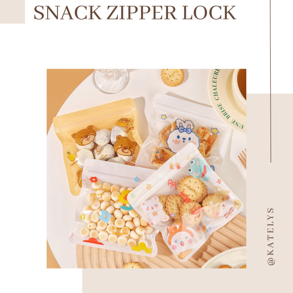 Zipper Lock Makanan Snack Kue | Tempat Penyimpanan Makanan | Zipper Lock