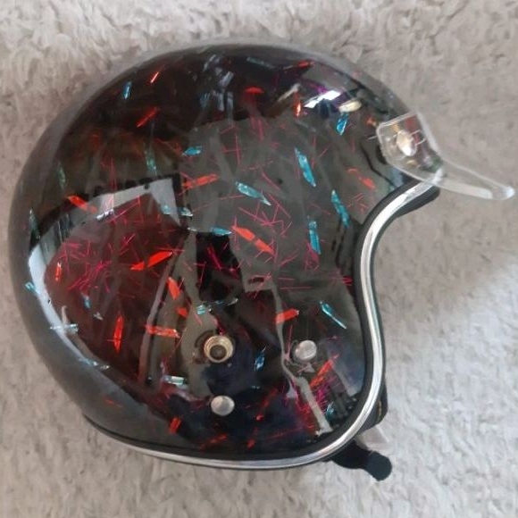 HELM BOGO RETRO CLASSIC VINTAGE VESPA CARGLOS CARBON FORGED/SKINNING CARBON HELM size - M
