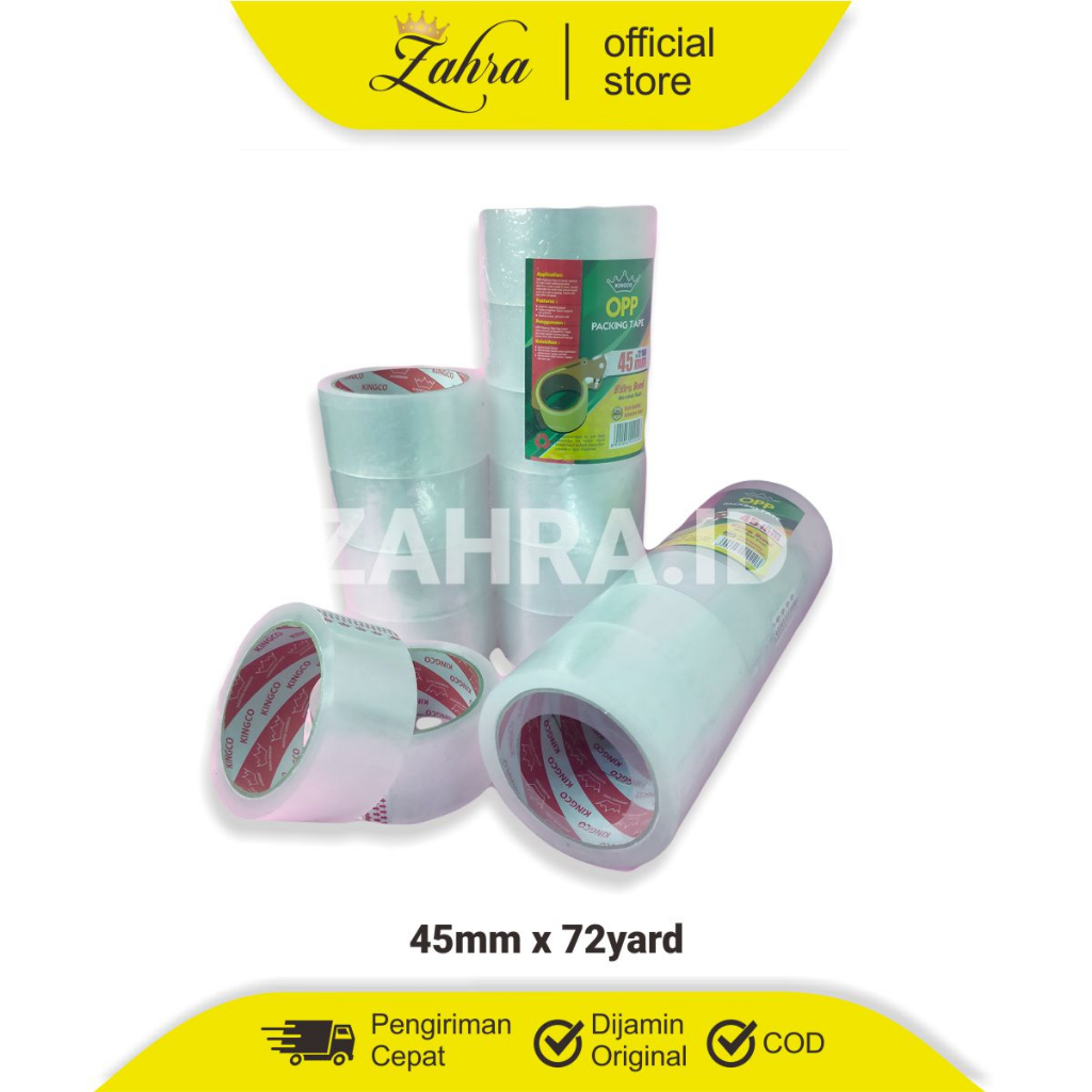 

1 Slop Lakban Packing Bening Transparant Kingco Uk 45mm x 72yard
