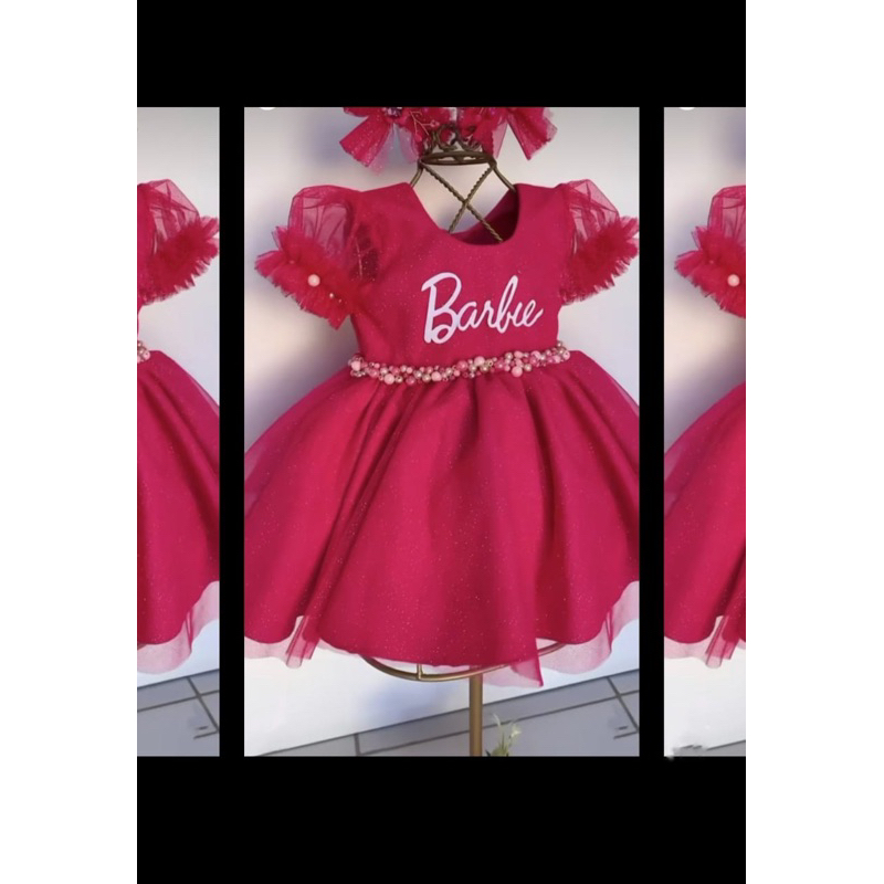 gaun anak tema barbie