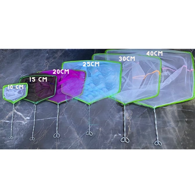 Seser Ikan Kawat Seser Ikan 10 15 20 25 30 40 cm Seser Ikan Cupang Seser Ikan Hias Serokan Ikan