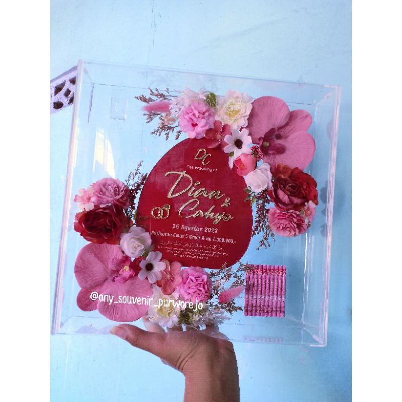 Mahar Pernikahan / Mahar Akrilik/ Mahar Murah/ Bingkai Mahar Uang /Mahar Uang Murah