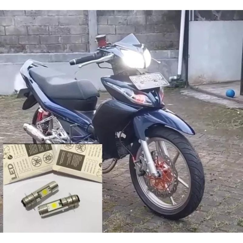 bohlam depan lampu depan yamaha jupiter Z1 nyala LED isi 2 pcs