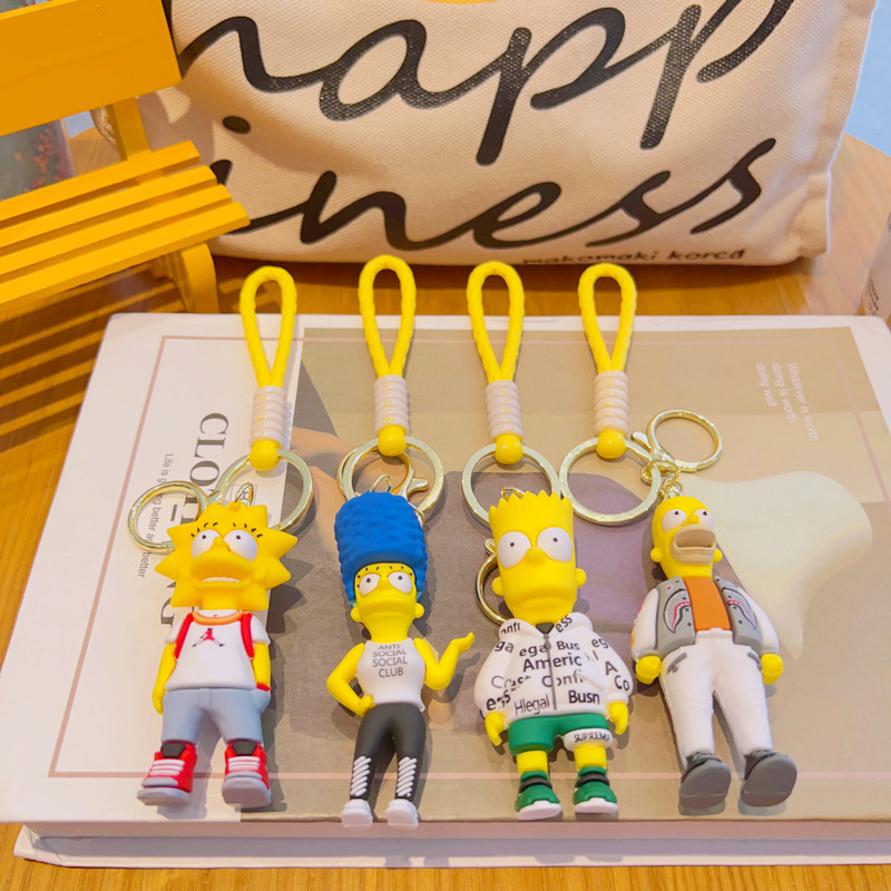 Gantungan Kunci The Simpsons Keychain Karakter Boneka Kartun Homer Lisa Bart Simpsons