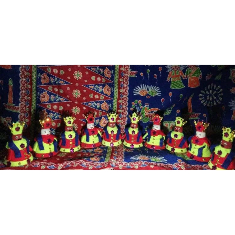 Bahan Praktek Ondel-Ondel dari Kok dan kain flanel