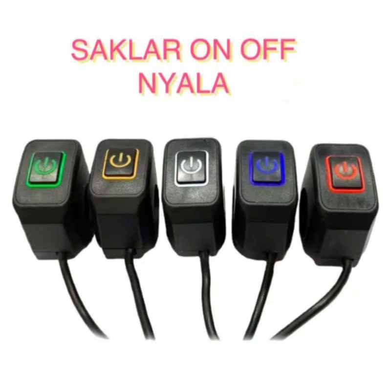 saklar on off LED lampu saklar on off saklar stang on off waterproof universal beat crf KLX Vixion d