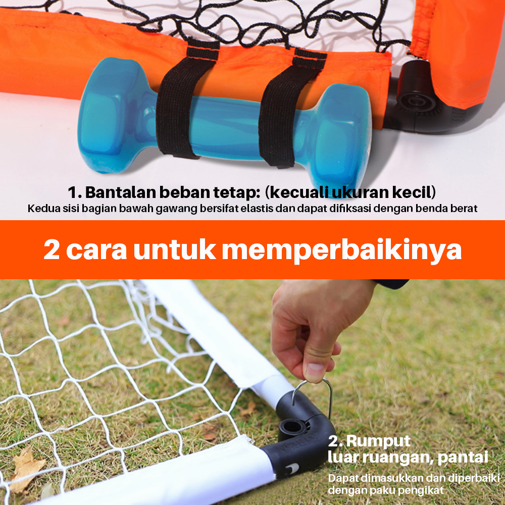 OneTwoFit Gawang sepak bola anak-anak lipat portabel indoor &amp; outdoor Foot Ball Sport