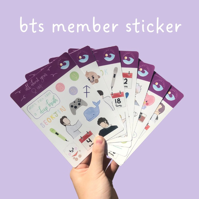 BTS Character Sticker // Korean Sticker // Stiker Korea // Stiker BTS