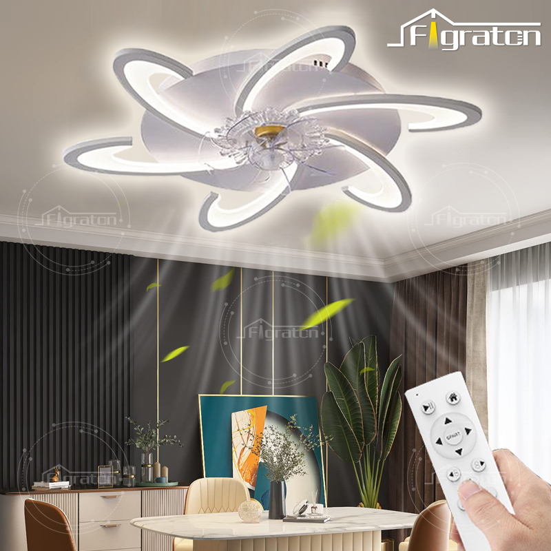 ✨Remote Kipas ✨Lampu Kipas Angin Ruang Tamu Gantung Plafon 2in1 Modern Kipas Angin Plafon Dengan Lam