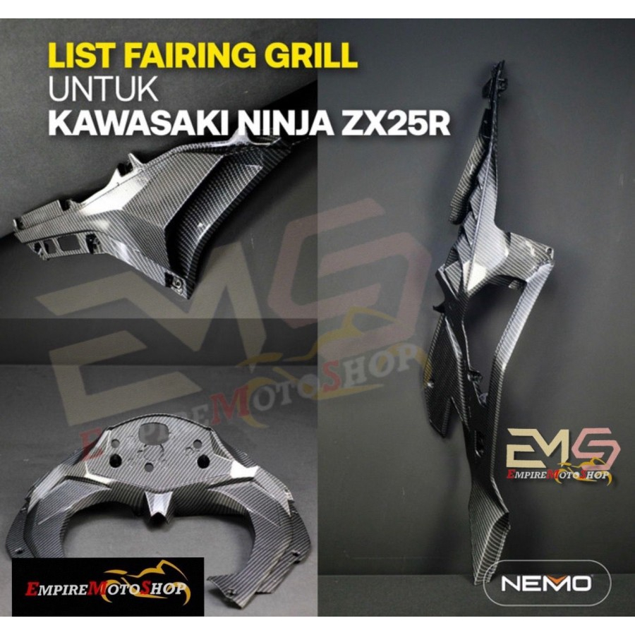 Grill Fairing Dashboard ZX25R ZX 25 R 25R Carbon Panel Set
