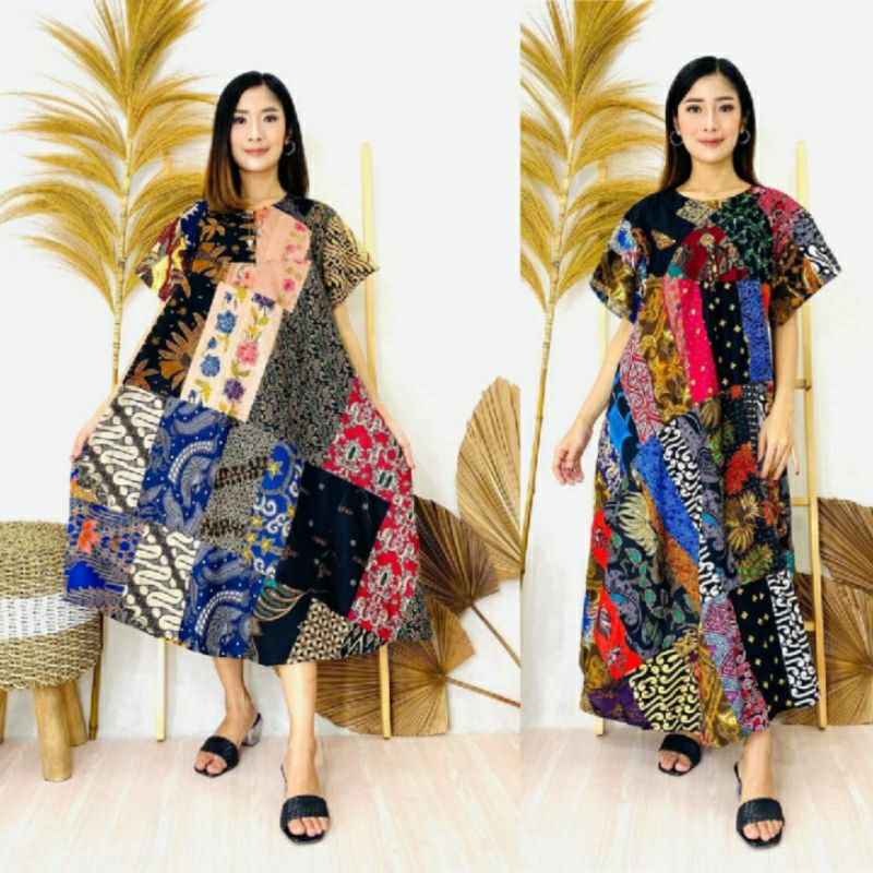Daster Payung Jumbo Batik Perca Bahan Katun