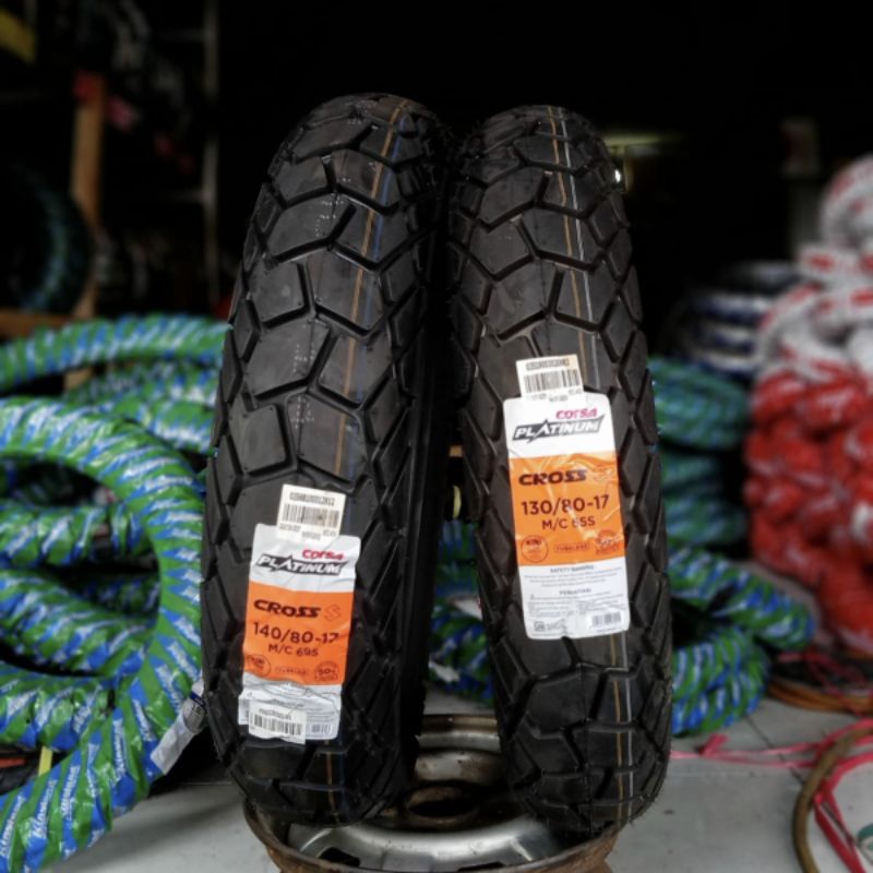 BAN LUAR TUBLES CORSA CROSS'S UK 130/80 & 140/80 RING 17