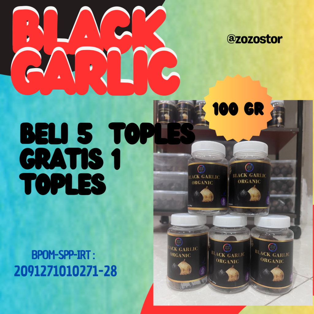 

Black Garlic | Bawang Hitam Beli 5 free 1 toples 100gr | Bawang Lanang | Bawang Solo | Bawang Tunggal | Solo Garlic | black garlic organic.