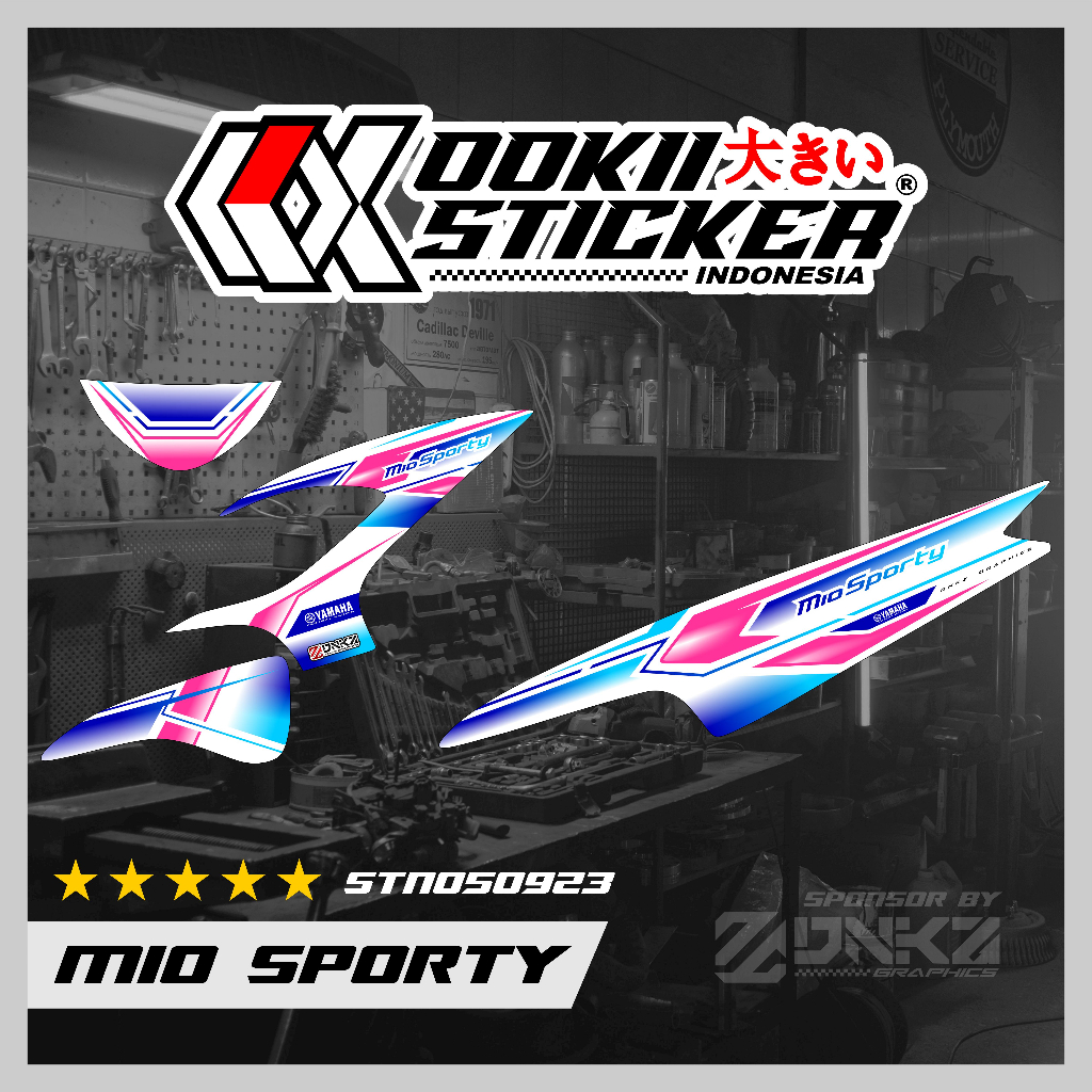 Stiker Mio Sporty Mio Smile Decal Striping Mio Sporty Mio Smile Mio N050923 White OOKII