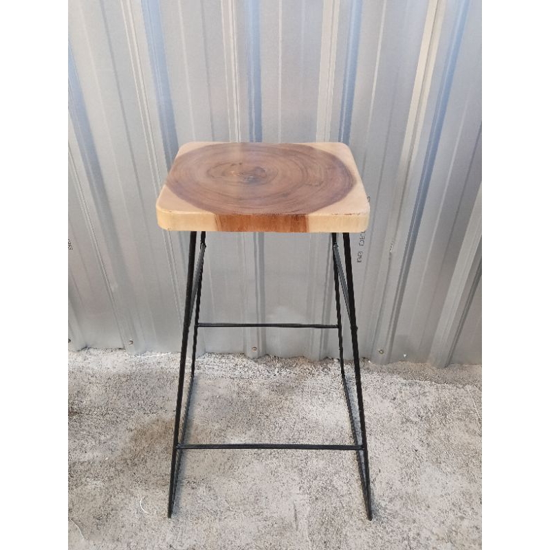 kursi bar/kursi cafe/kursi counter motif kayu tinggi 60 cm