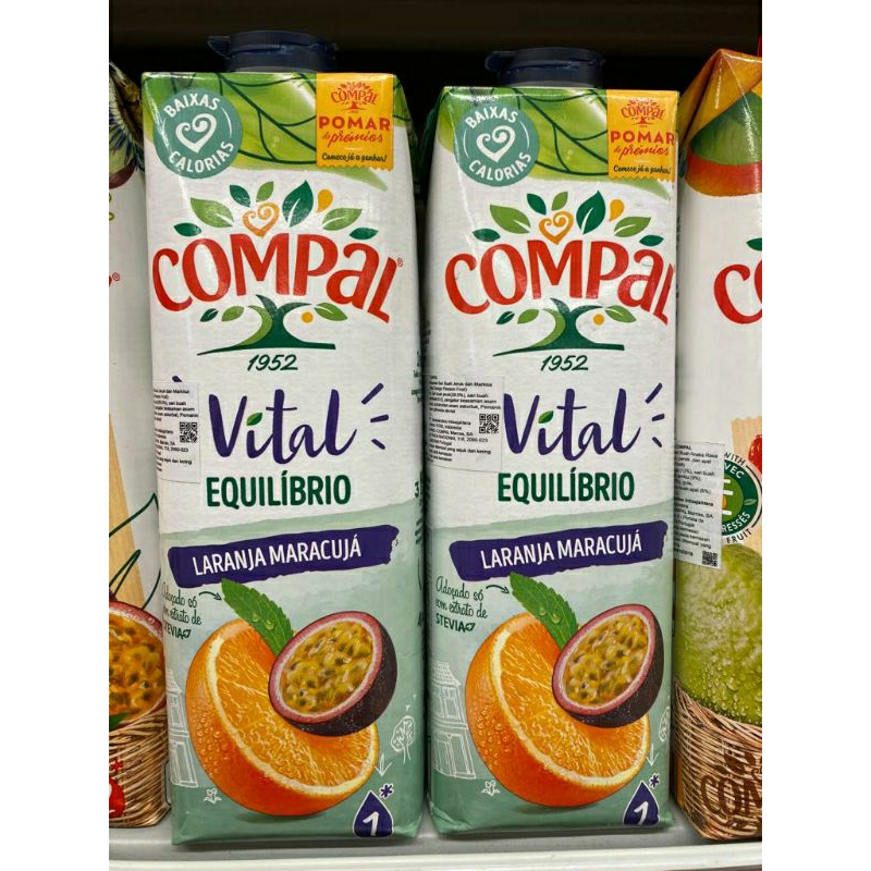 

Juice Compal Vital Equilibrio Orange Passion fruit | Jus buah jeruk dan markisa 1 Ltr