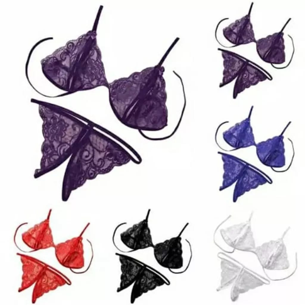 SET LINGERIE BRA DAN CD SATU SET MODEL TRANSPARAN
