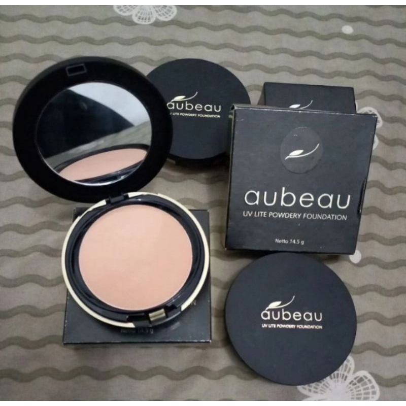 Bedak Padat Aubeau Uv Lite Powdery Foundation 14,5g